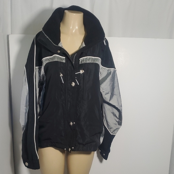Marker Jackets & Blazers - Marker Women's Winter Ski Jacket Black and Silver Jacket Size 12